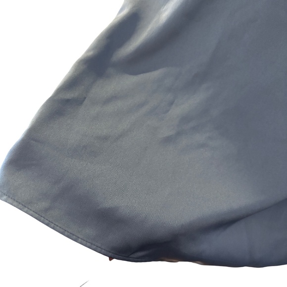 NWT Banana Republic Blue Ruffle Cuff Long Sleeve Blouse Size M - Picture 4 of 11